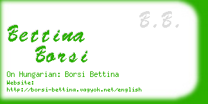 bettina borsi business card
